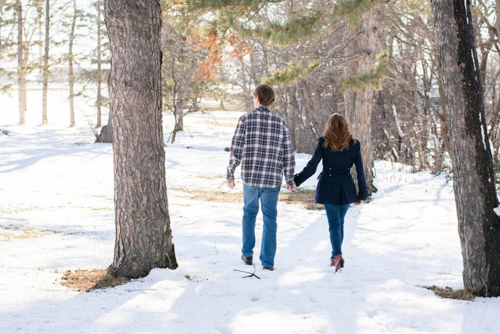 Fargo winter engagement photos Fargo North Dakota