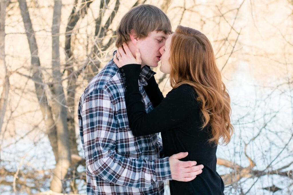 engagement in fargo -- Lion's Conservatory Park