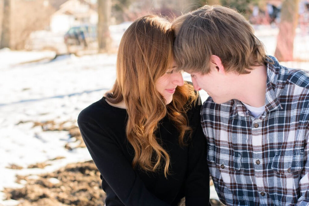 fargo couple's session -- Lion's Conservatory Park Fargo ND